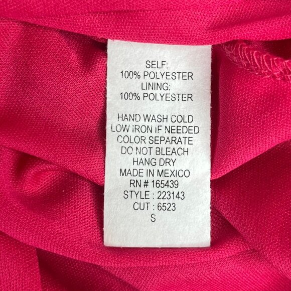 Rolla Coster Dress Womens Small Pink Lined Textured Tie Neck Short New - Picture 8 of 9